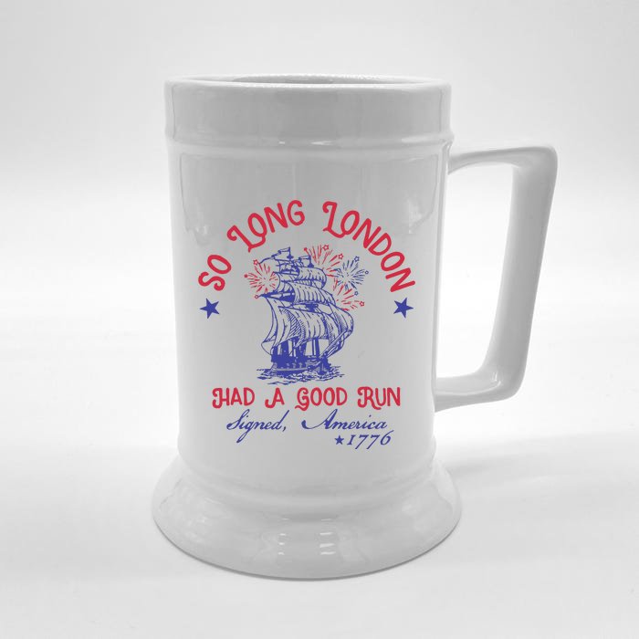 So Long London 4 Of July Front & Back Beer Stein