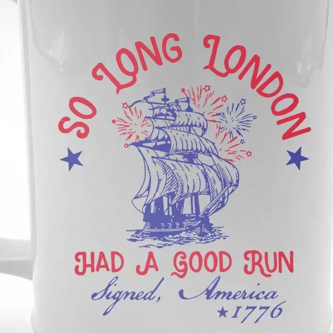 So Long London 4 Of July Front & Back Beer Stein