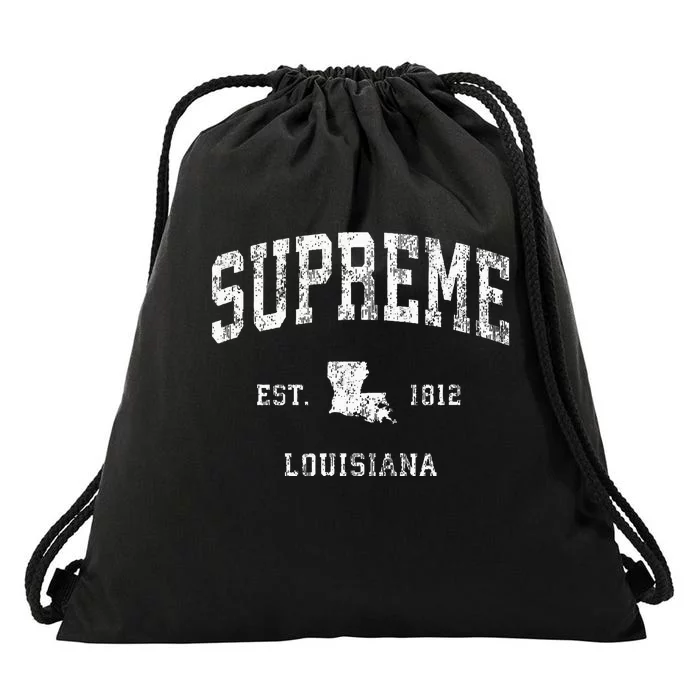 Supreme Louisiana La Vintage Athletic Sports Design Drawstring Bag