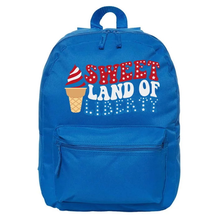 Sweet Land Liberty 4th Of July / Funny Independence Usa Day Great Gift 16 in Basic Backpack