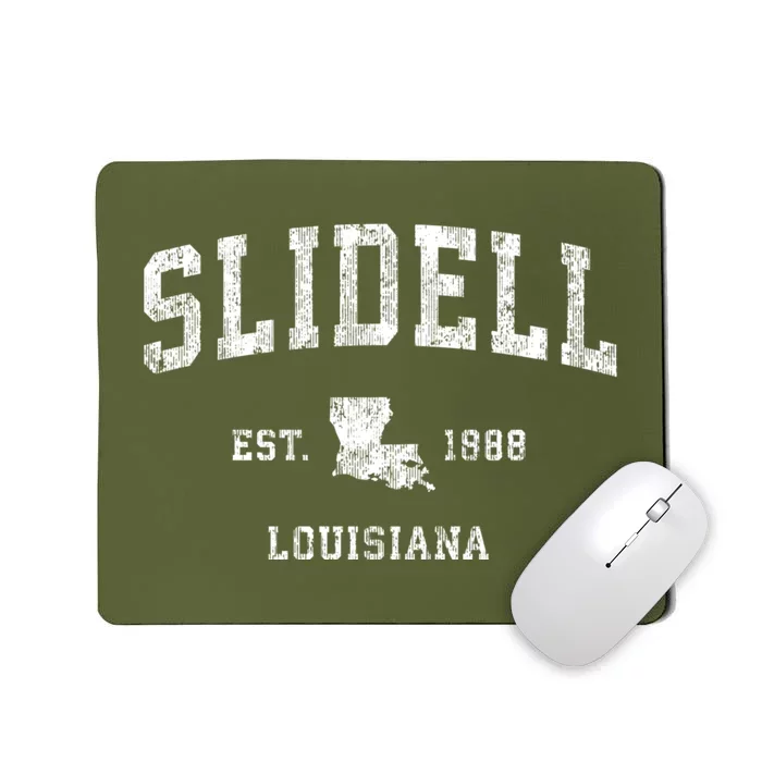 Slidell Louisiana La Vintage Established Athletic Sports Design Mousepad