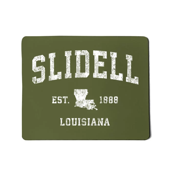 Slidell Louisiana La Vintage Established Athletic Sports Design Mousepad