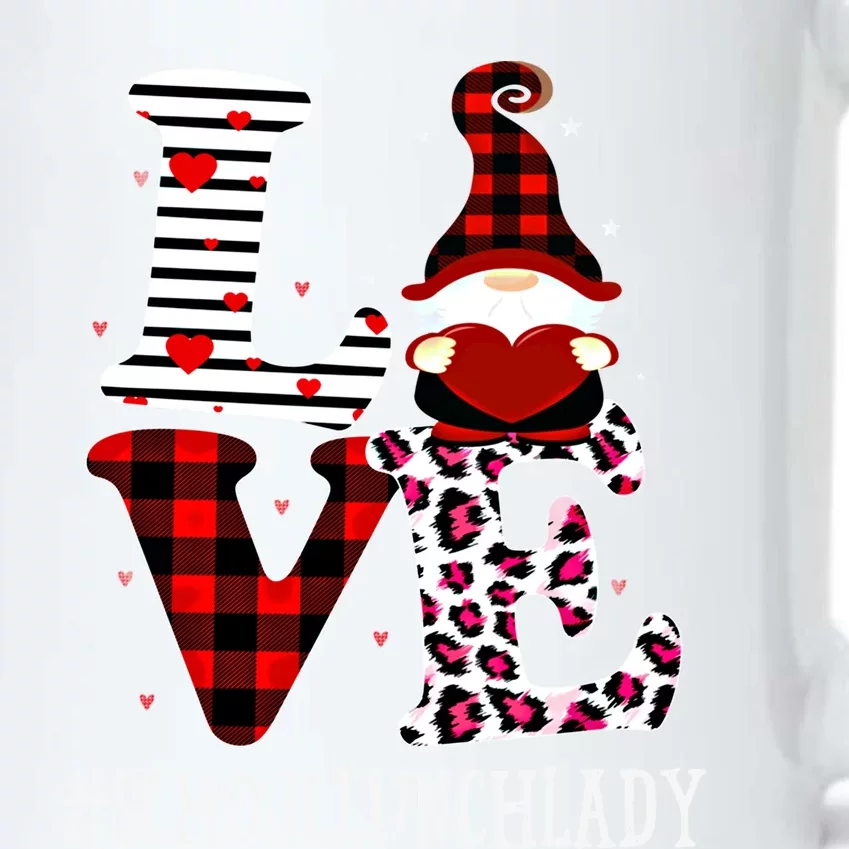 School Lunch Lady Love Leopard Appreciation Valentine Great Gift Black Color Changing Mug