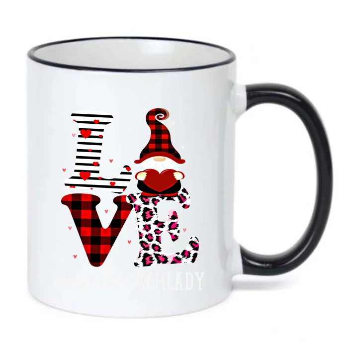 School Lunch Lady Love Leopard Appreciation Valentine Great Gift Black Color Changing Mug