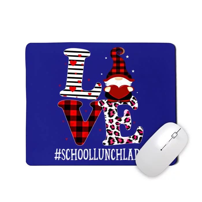 School Lunch Lady Love Leopard Appreciation Valentine Great Gift Mousepad