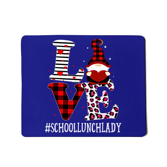 School Lunch Lady Love Leopard Appreciation Valentine Great Gift Mousepad