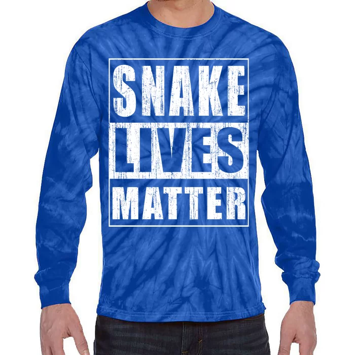 Snake Lives Matter Funny Gift For Herpetologist Gift Tie-Dye Long Sleeve Shirt