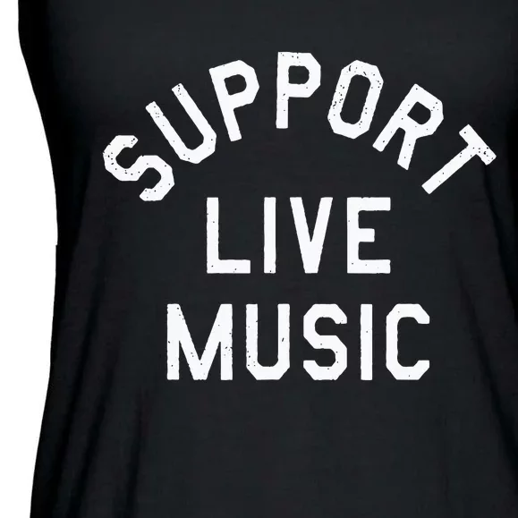 Support Live Music Ladies Essential Flowy Tank