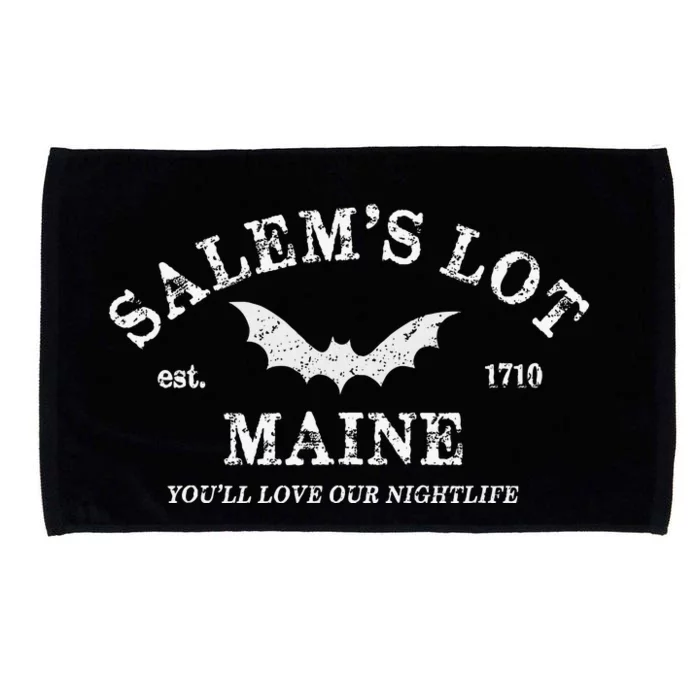 SalemS Lot Maine Nightlife Vampire Bat Microfiber Hand Towel