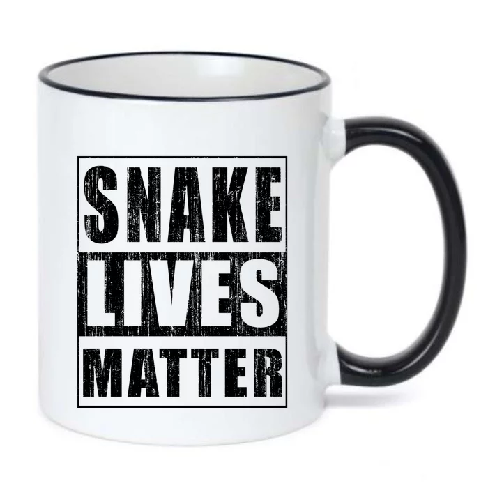 Snake Lives Matter Funny Gift For Herpetologist Gift Black Color Changing Mug