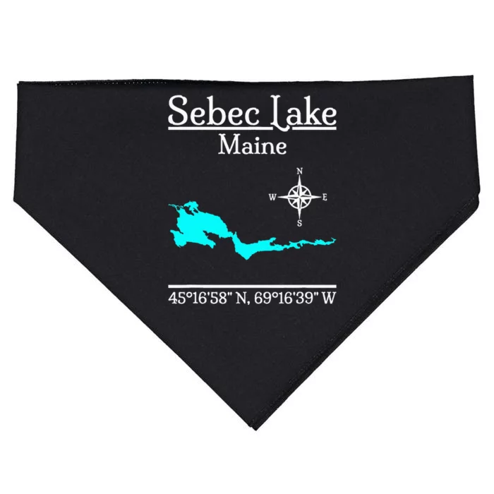 Sebec Lake Maine USA-Made Doggie Bandana