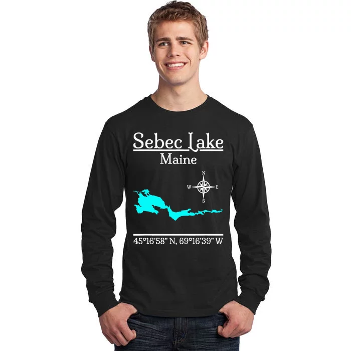 Sebec Lake Maine Tall Long Sleeve T-Shirt