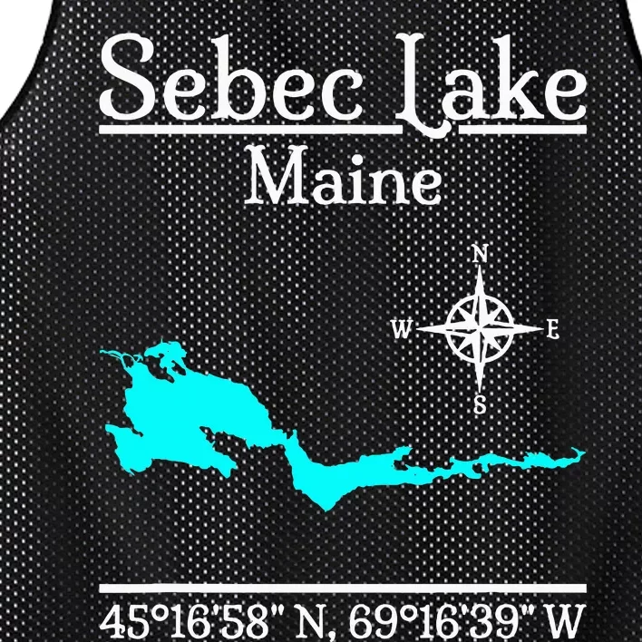 Sebec Lake Maine Mesh Reversible Basketball Jersey Tank