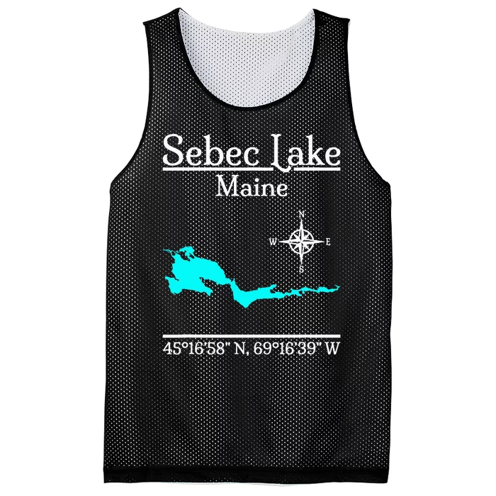 Sebec Lake Maine Mesh Reversible Basketball Jersey Tank