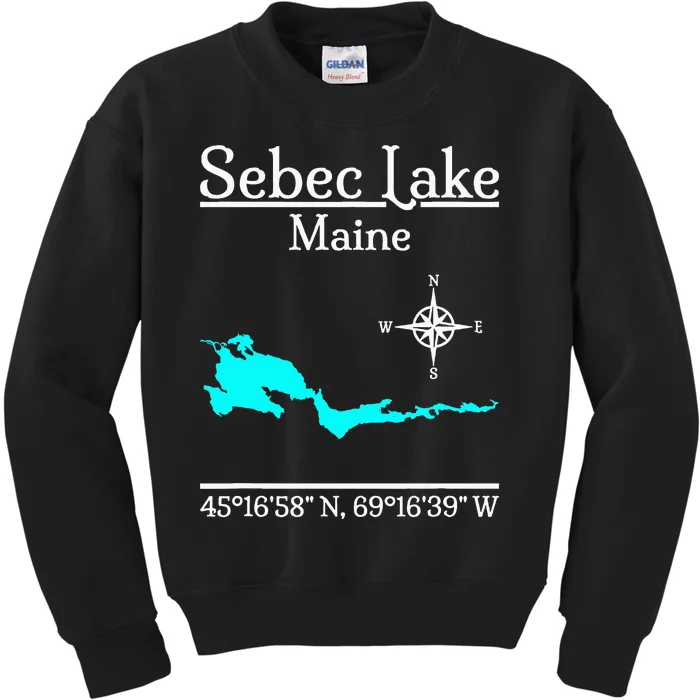 Sebec Lake Maine Kids Sweatshirt