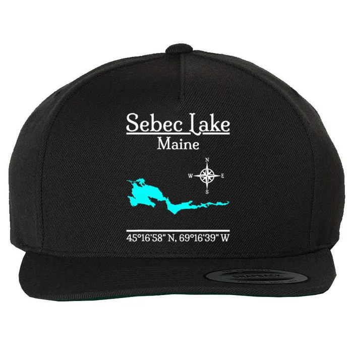 Sebec Lake Maine Wool Snapback Cap