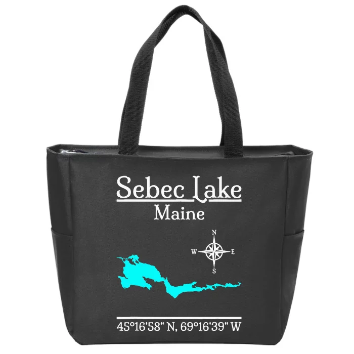 Sebec Lake Maine Zip Tote Bag