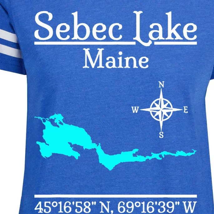 Sebec Lake Maine Enza Ladies Jersey Football T-Shirt