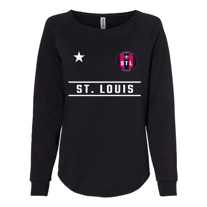 St Louis Missouri Fleur De Lis Custom Badge Womens California Wash Sweatshirt