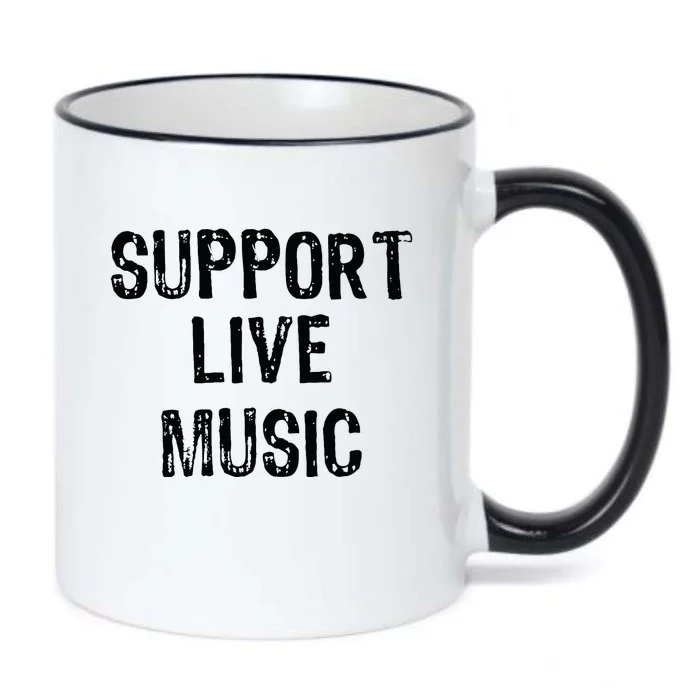 Support Live Music Concert Lover Live Band Black Color Changing Mug