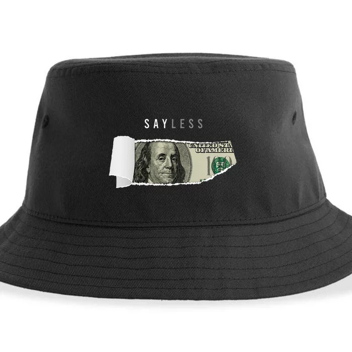 Say Less Money Dollar Sign Business Cryptocurrency Rich Earn Sustainable Bucket Hat