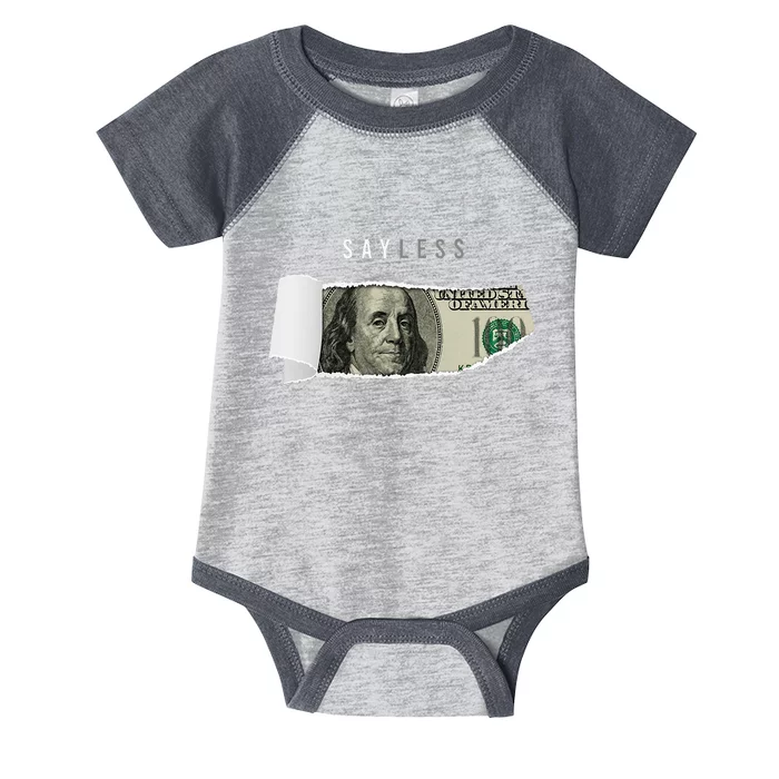 Say Less Money Dollar Sign Business Cryptocurrency Rich Earn Infant Baby Jersey Bodysuit