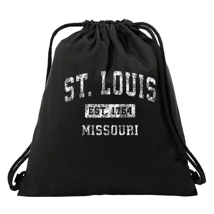 St. Louis Missouri Mo Vintage Established Sports Drawstring Bag