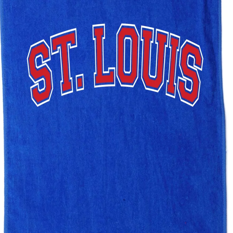 St Louis Missouri Varsity Style Red Text Gift Platinum Collection Golf Towel