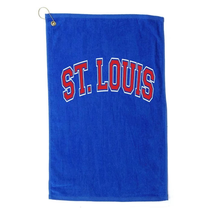 St Louis Missouri Varsity Style Red Text Gift Platinum Collection Golf Towel