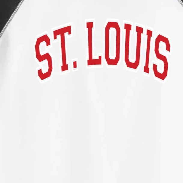 St Louis Missouri Varsity Style Red Text Gift Toddler Fine Jersey T-Shirt