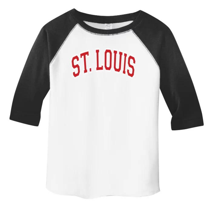 St Louis Missouri Varsity Style Red Text Gift Toddler Fine Jersey T-Shirt