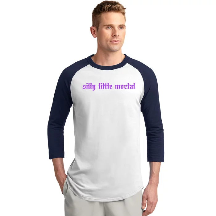 Silly Little Mortal Halloweenie Baseball Sleeve Shirt