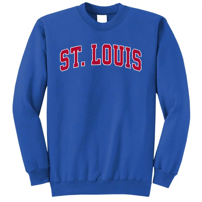 St Louis Missouri Mo Vintage Sports Design Red Design Gift Tall Sweatshirt