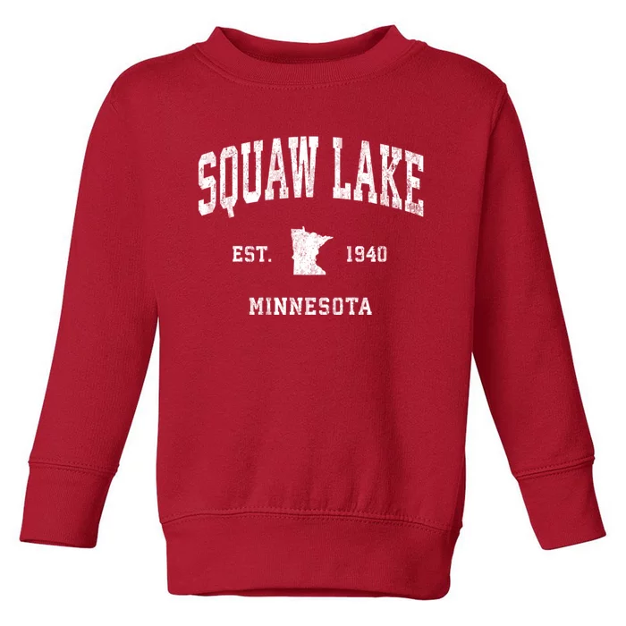 Squaw Lake Minnesota Mn Vintage Athletic Toddler Sweatshirt