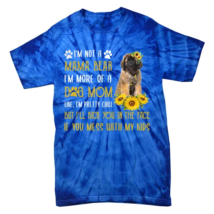 Sunflower Leonberger Mom Mothers Day Dog Mom Gift Tie-Dye T-Shirt