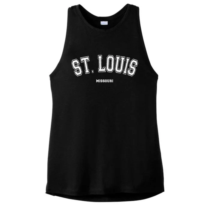 St Louis Missouri Ladies Tri-Blend Wicking Tank