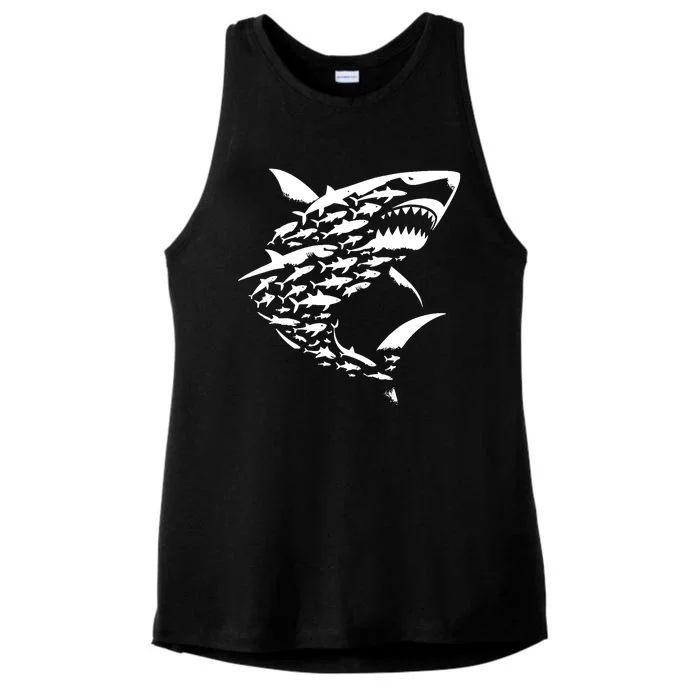 Shark Lover Marine Biology Animal Science Ladies Tri-Blend Wicking Tank