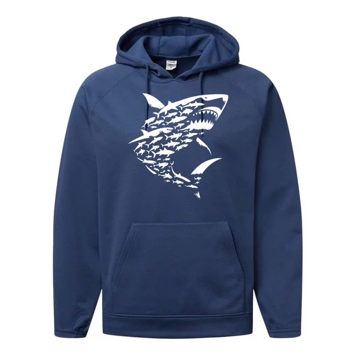 Shark Lover Marine Biology Animal Science Performance Fleece Hoodie