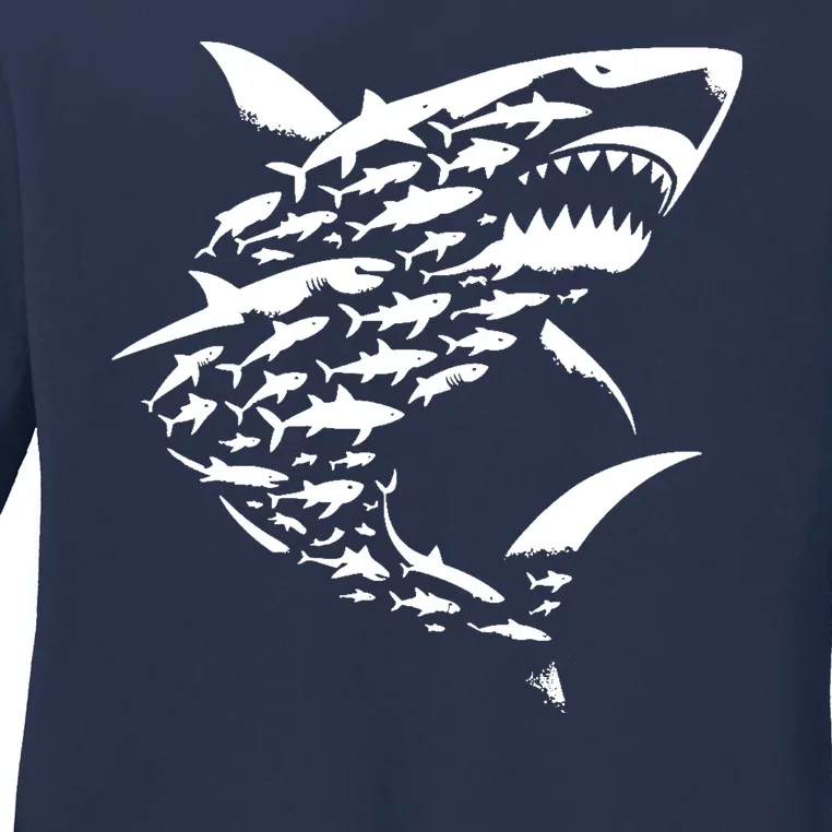 Shark Lover Marine Biology Animal Science Ladies Long Sleeve Shirt