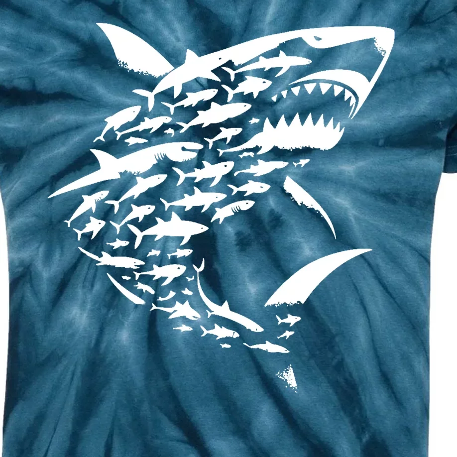 Shark Lover Marine Biology Animal Science Kids Tie-Dye T-Shirt