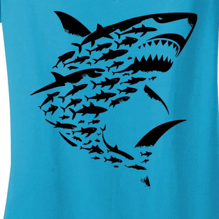 Shark Lover Marine Biology Animal Science Women's V-Neck T-Shirt