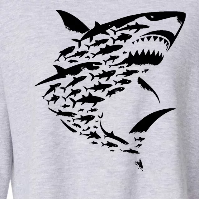 Shark Lover Marine Biology Animal Science Cropped Pullover Crew