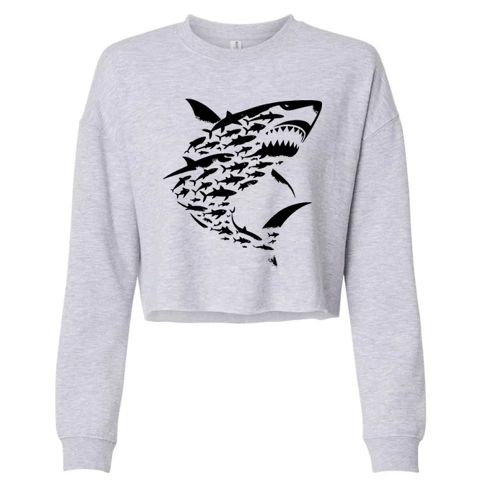 Shark Lover Marine Biology Animal Science Cropped Pullover Crew