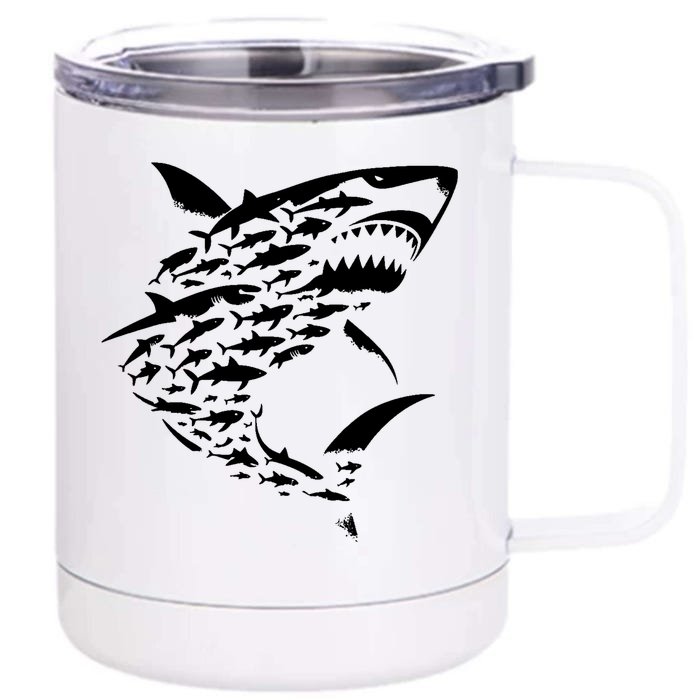 Shark Lover Marine Biology Animal Science Front & Back 12oz Stainless Steel Tumbler Cup