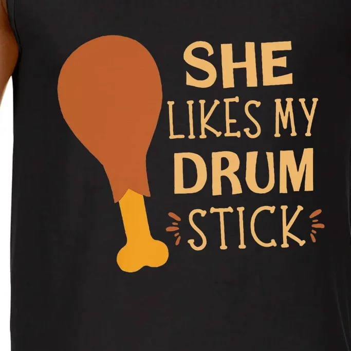 She Likes My Drum Stick Funny Couple Matching Thanksgiving Comfort Colors® Tank Top