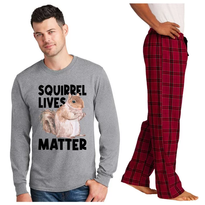 Squirrel Lives Matter Squirrel Lover Funny Animal Lover Long Sleeve Pajama Set