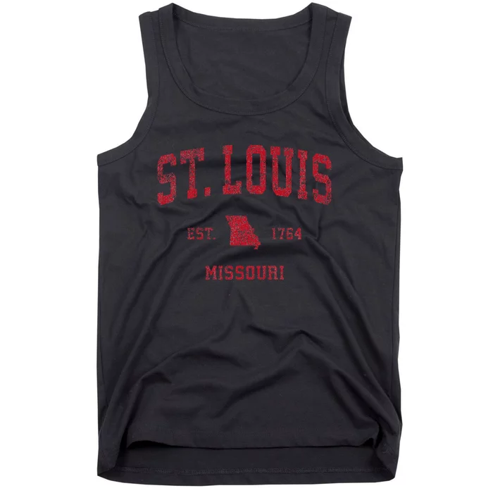 St. Louis Missouri Mo Vintage Sports Design Tank Top