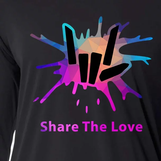 Share Love Merch For Kids And Young Cooling Performance Long Sleeve Crew