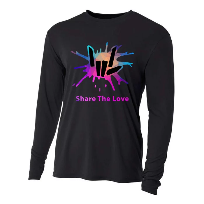 Share Love Merch For Kids And Young Cooling Performance Long Sleeve Crew