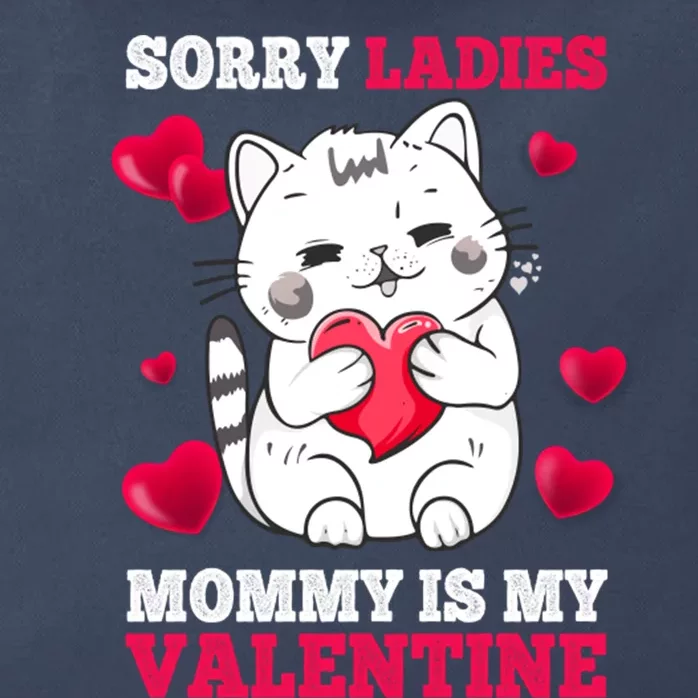 Sorry Ladies Mommy Is My Valentine Happy Valentines Day 2024 Zip Tote Bag